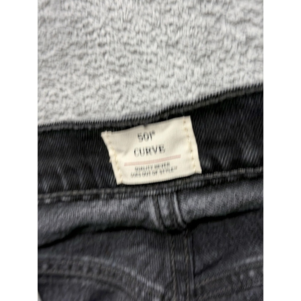 Levi's 501 Jeans Womens Measured 28x29 Black Curvy Straight High Rise Charcoal - Picture 6 of 10